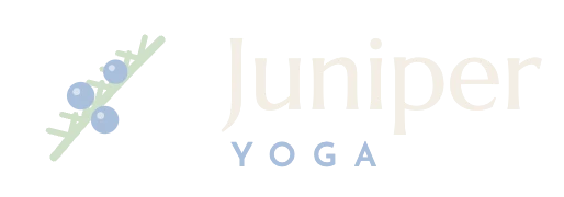 Juniper Yoga horizontal logo for dark backgrounds